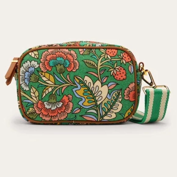 Boden Handbags - Boden Canvas Green Floral Crossbody